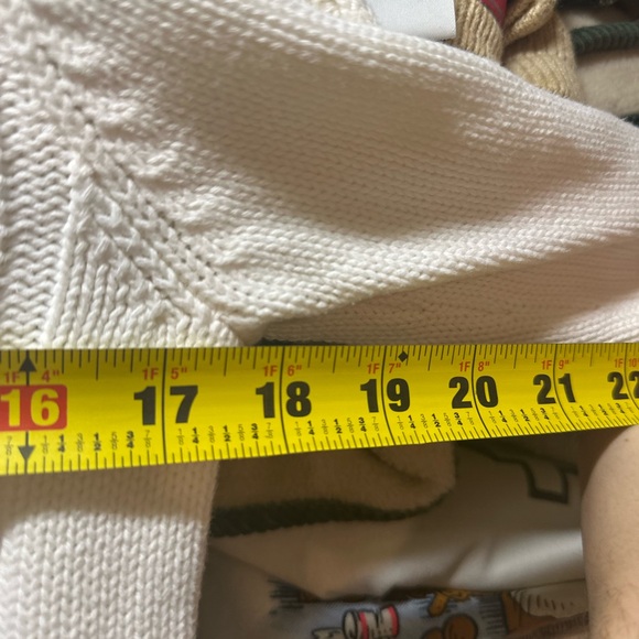 Vintage Lauren Ralph Lauren Cricket Sweater PS White Cable Knit V-Neck 1990’s - Picture 7 of 7